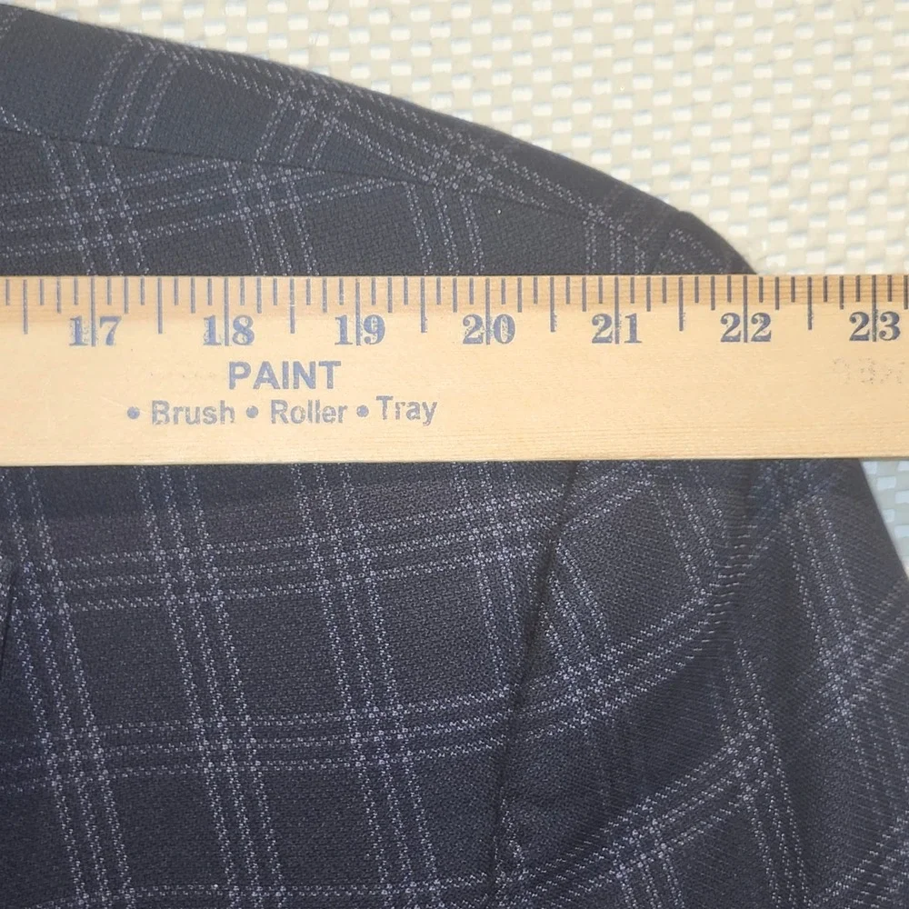 Jos. A. Bank Reserve‎ Mens 48 Long Silk Wool Navy Blue Plaid Blazer Sport Coat